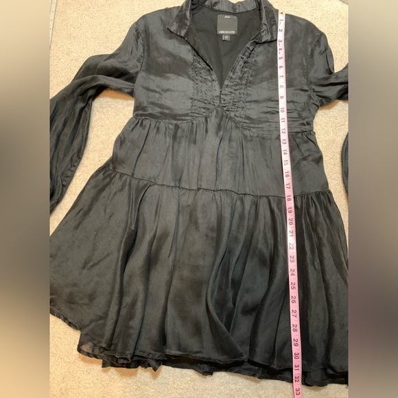 C/MEO Collective Black Mini Dress Cotton Linen Boho Women Small or 4 - Picture 4 of 8